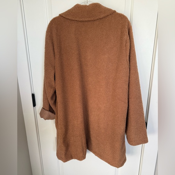 Kate & Sam Open Front Camel brown Teddy Jacket Size XXL. NWT - Picture 5 of 6